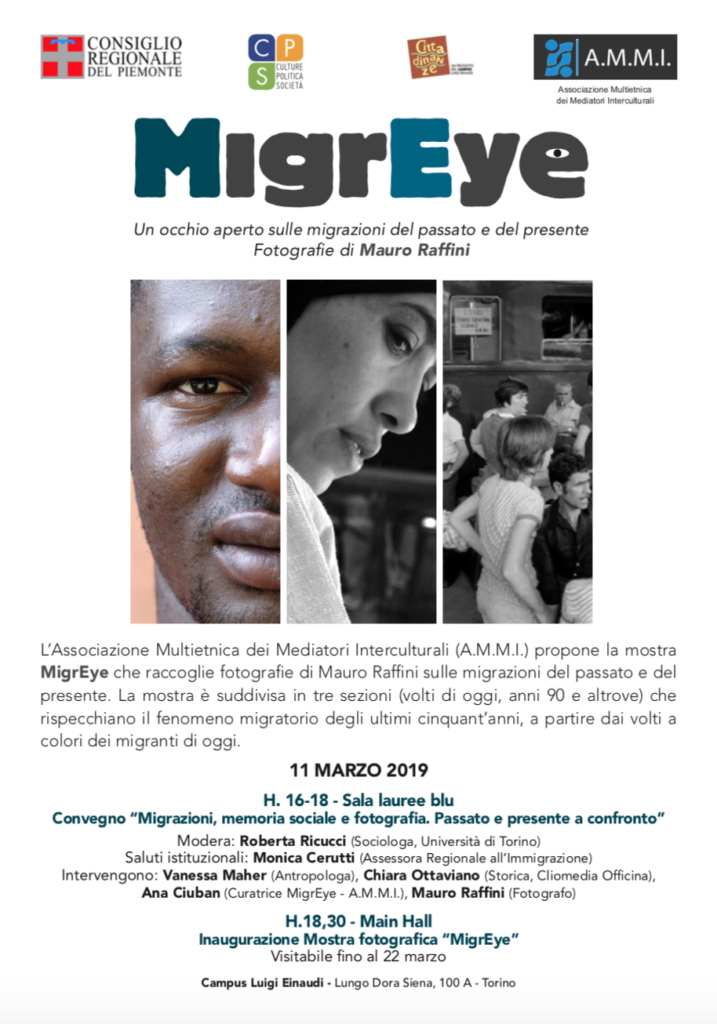 Chiara Ottaviano partecipa al convegno Migrazioni, memoria sociale e fotografia. Passato e presente a confronto, l’11 marzo 2019 al Campus Einaudi di Torino in occasione dell'inaugurazione della mostra MigrEye, visitabile fino al 22 marzo 2019.